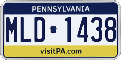 PA license plate MLD1438
