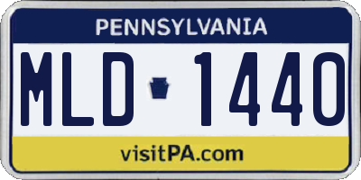 PA license plate MLD1440