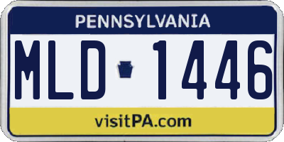 PA license plate MLD1446
