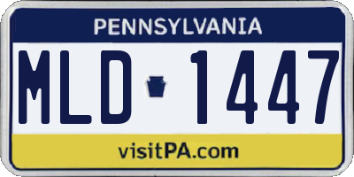 PA license plate MLD1447