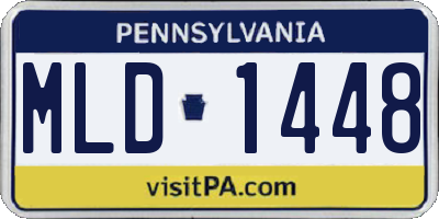 PA license plate MLD1448
