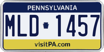 PA license plate MLD1457