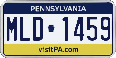 PA license plate MLD1459