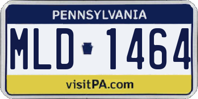 PA license plate MLD1464