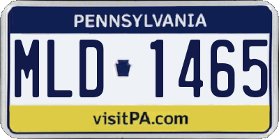 PA license plate MLD1465