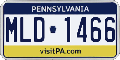 PA license plate MLD1466
