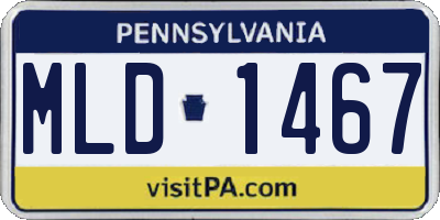 PA license plate MLD1467