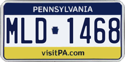 PA license plate MLD1468