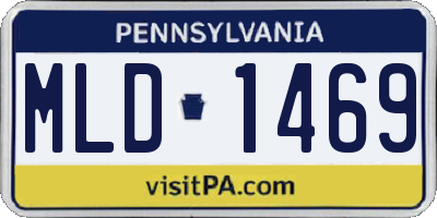 PA license plate MLD1469