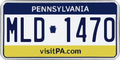 PA license plate MLD1470