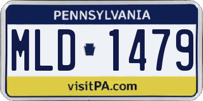 PA license plate MLD1479