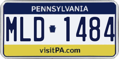 PA license plate MLD1484