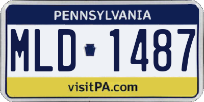 PA license plate MLD1487
