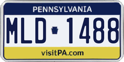 PA license plate MLD1488