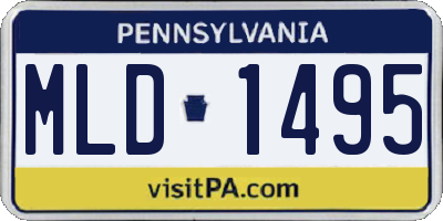 PA license plate MLD1495