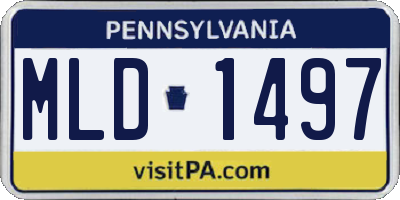 PA license plate MLD1497
