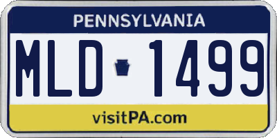 PA license plate MLD1499
