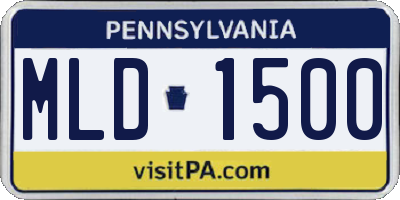 PA license plate MLD1500