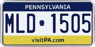 PA license plate MLD1505