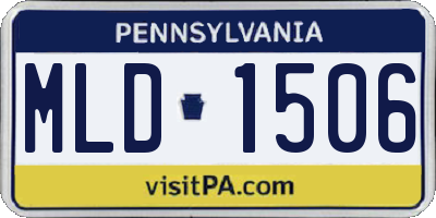 PA license plate MLD1506