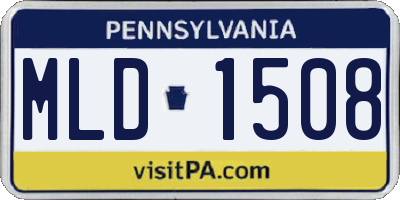 PA license plate MLD1508