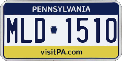 PA license plate MLD1510