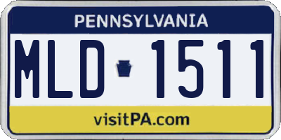 PA license plate MLD1511