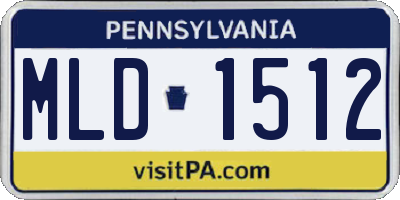 PA license plate MLD1512