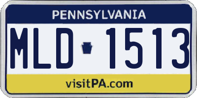 PA license plate MLD1513