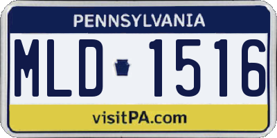 PA license plate MLD1516
