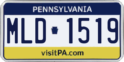PA license plate MLD1519