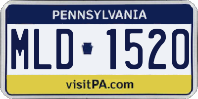 PA license plate MLD1520