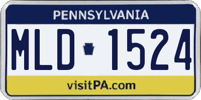 PA license plate MLD1524