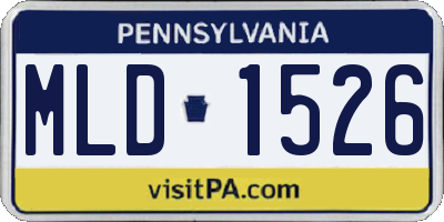 PA license plate MLD1526