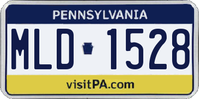 PA license plate MLD1528