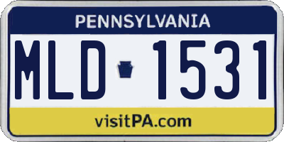PA license plate MLD1531