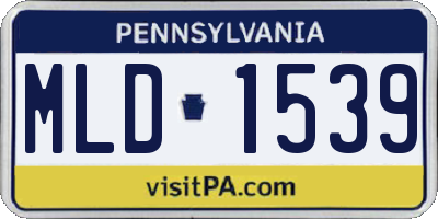 PA license plate MLD1539