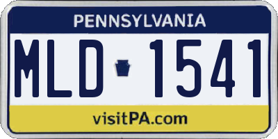 PA license plate MLD1541