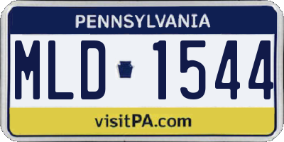 PA license plate MLD1544