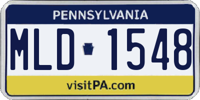 PA license plate MLD1548