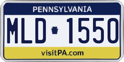PA license plate MLD1550