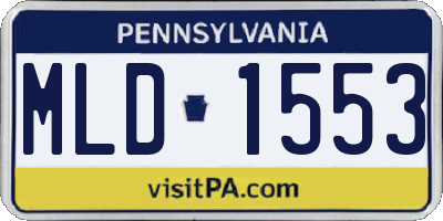 PA license plate MLD1553