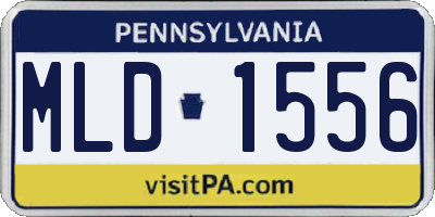 PA license plate MLD1556