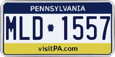 PA license plate MLD1557