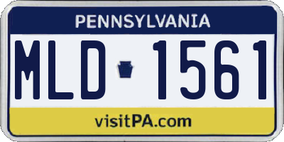 PA license plate MLD1561