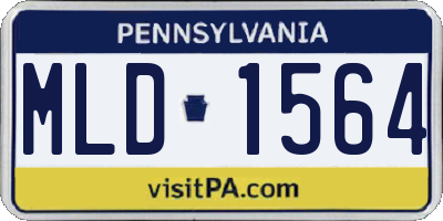 PA license plate MLD1564