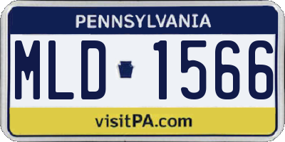 PA license plate MLD1566