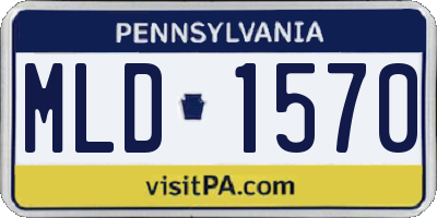 PA license plate MLD1570