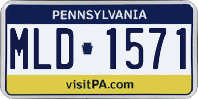 PA license plate MLD1571