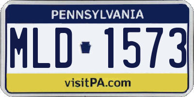 PA license plate MLD1573